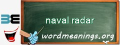 WordMeaning blackboard for naval radar